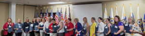 large group picture of convention delegates - Convention delegates receiving membership awards on behalf of their respective units